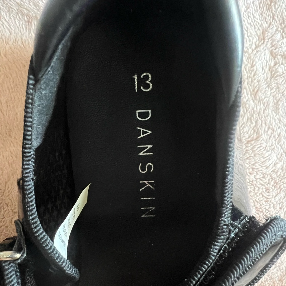 DANSKIN GIRLS TAP DANCE SHOES BLACK - Picture 4 of 9